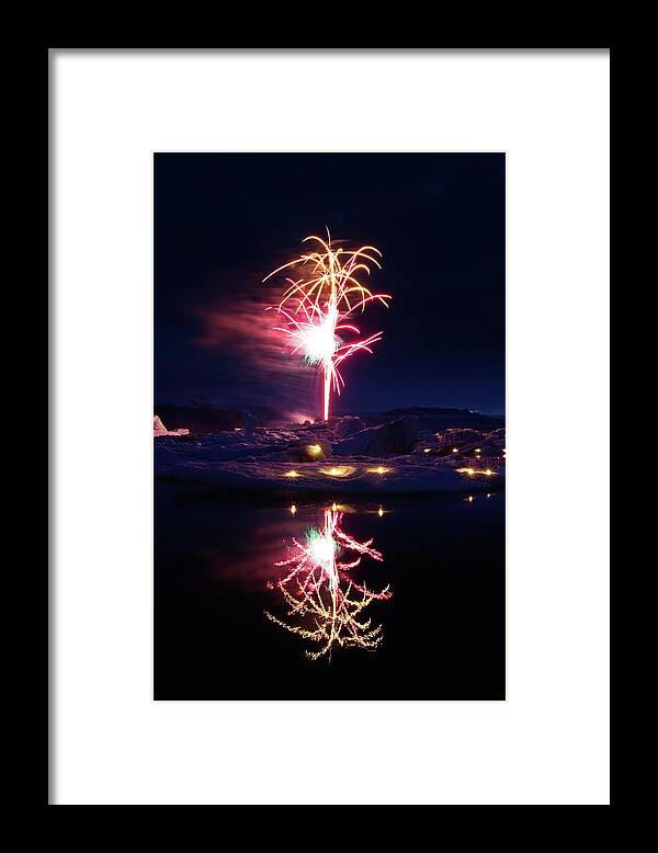 Fireworks Framed Print featuring the photograph Tropical ice by Christopher Mathews