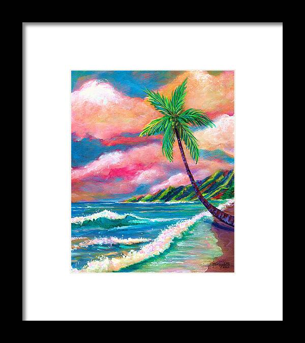 Hawaii Framed Print featuring the painting Tropical Na Pali Coast by Marionette Taboniar