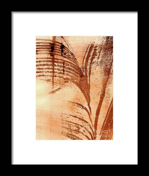 Abstract Framed Print featuring the mixed media Tropical Shadows by Sharon Williams Eng