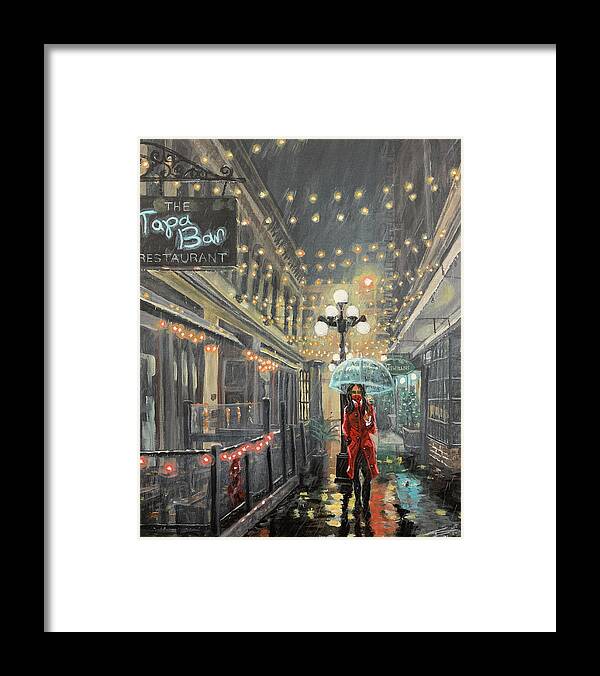 Victoria Framed Print featuring the painting Trounce Alley Victoria January 2021 by Scott Dewis