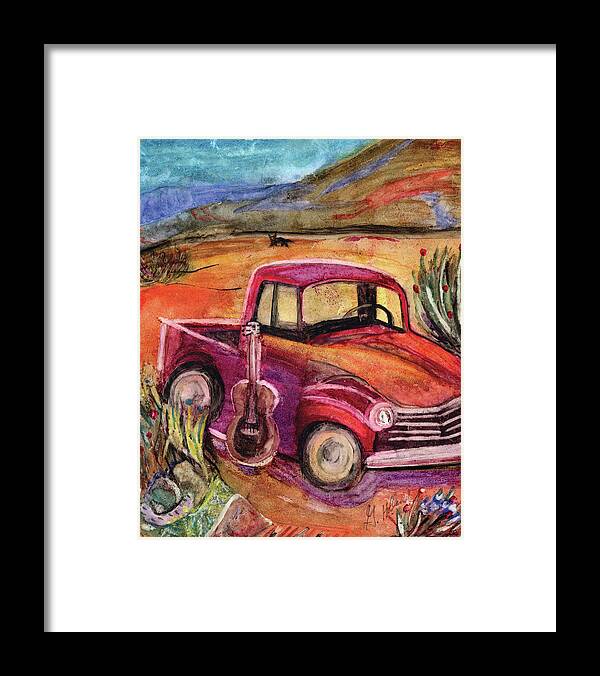 Southwest Framed Print featuring the painting Truck X Southwest by Genevieve Holland