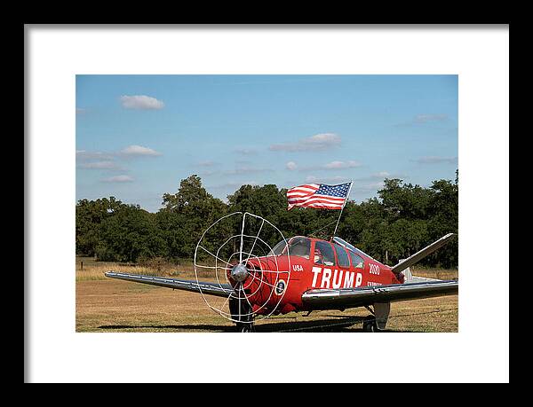  Framed Print featuring the photograph Trump Plane 2 by Johnny Boyd