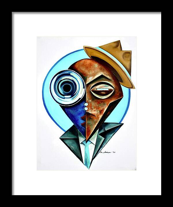 Jazz Framed Print featuring the painting Trumpet Modern Roayle by Martel Chapman