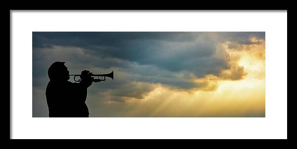 Trumpet Framed Print featuring the photograph Trumpet Player by Bob Orsillo