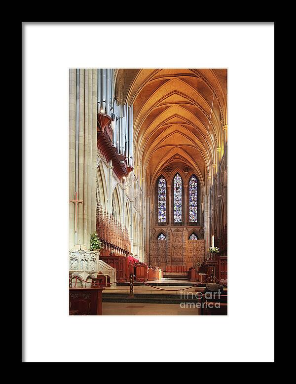 Truro Catherdral Framed Print featuring the photograph Truro Cathedral High Altar and Choir by Terri Waters