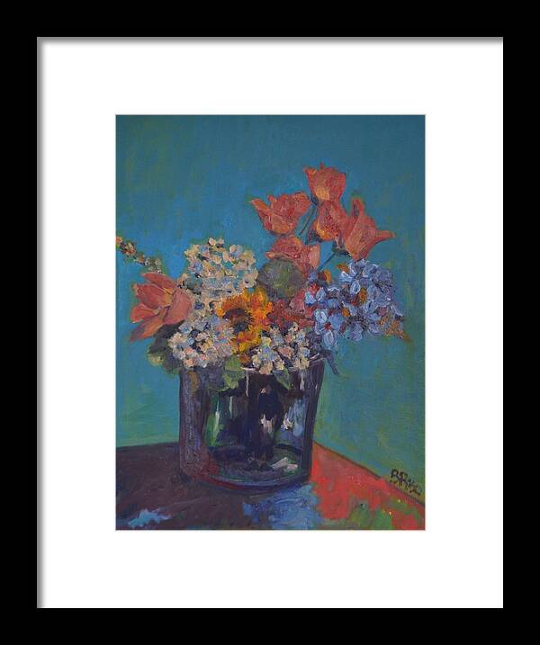 Plant Flowers Tulips Still Life Framed Print featuring the painting Tulips by Beth Riso
