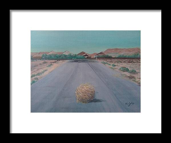 Tumbleweed Framed Print featuring the painting Tumbleweed by Mike Jenkins