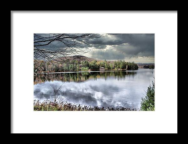 Lake Framed Print featuring the photograph Tupper Lake Storm Clouds by Russel Considine