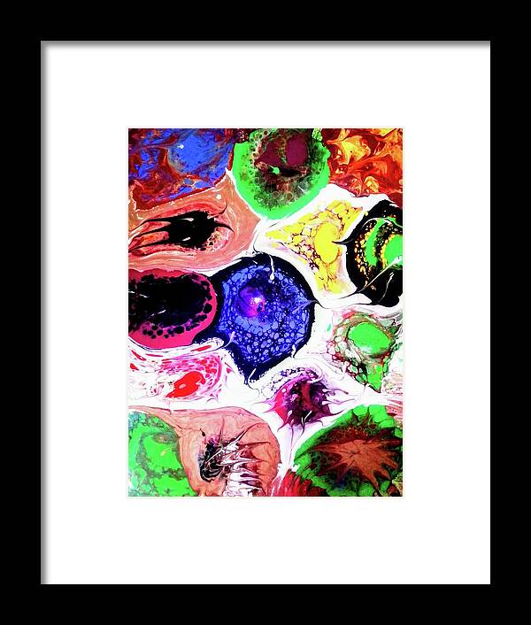 Colres Framed Print featuring the painting Turtle Shell by Anna Adams