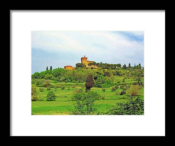 Tuscan Countryside Framed Print featuring the photograph Tuscan Countryside by Ellen Henneke