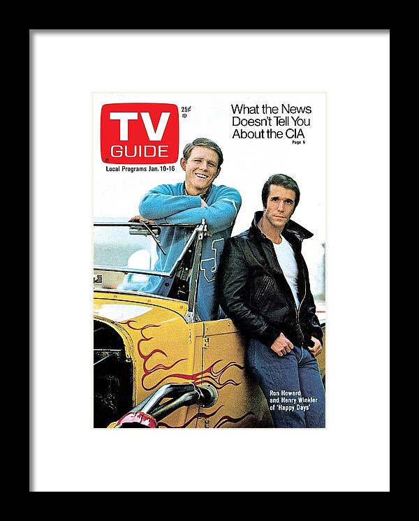 1970s Tv Framed Print featuring the photograph TV Guide TVGC002 H5239 by TV Guide Everett Collection