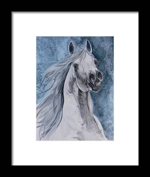 Horse Original Painting Framed Print featuring the painting TW Contessa by Janina Suuronen