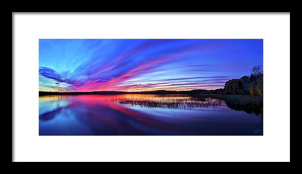 Maine Scenic Framed Print featuring the photograph Twilight Burn by ABeautifulSky Photography by Bill Caldwell