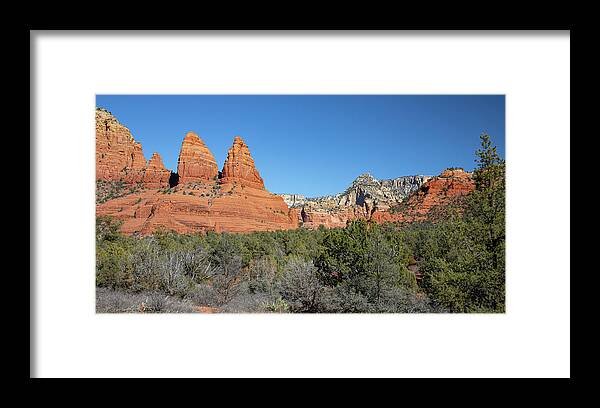 Sedona Framed Print featuring the photograph Twin Buttes, Twin Sisters by Steve Templeton