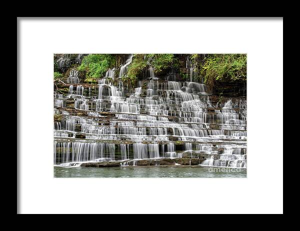 Twin Falls Framed Print featuring the photograph Twin Falls 22 by Phil Perkins