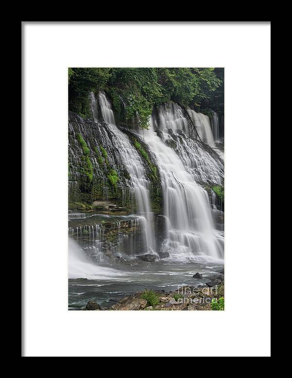 Twin Falls Framed Print featuring the photograph Twin Falls 24 by Phil Perkins