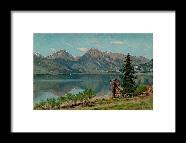 Charles Partridge Adams Framed Print featuring the painting Twin Lakes Colorado by Charles Partridge Adams