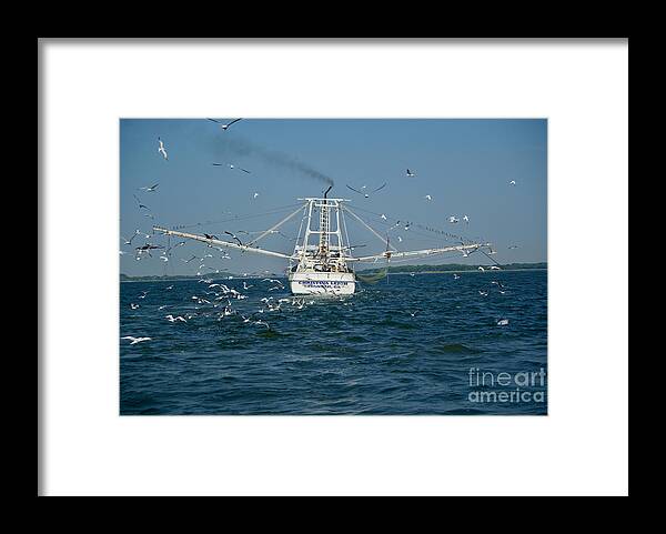  Framed Print featuring the photograph Tybee Island Fishing Boat by Annamaria Frost