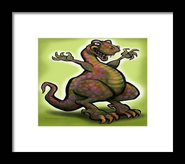 Tyrannosaurus Framed Print featuring the digital art Tyrannosaurus Rex by Kevin Middleton