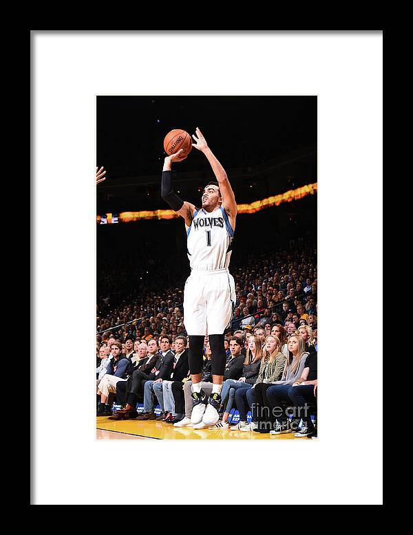 Nba Pro Basketball Framed Print featuring the photograph Tyus Jones by Noah Graham