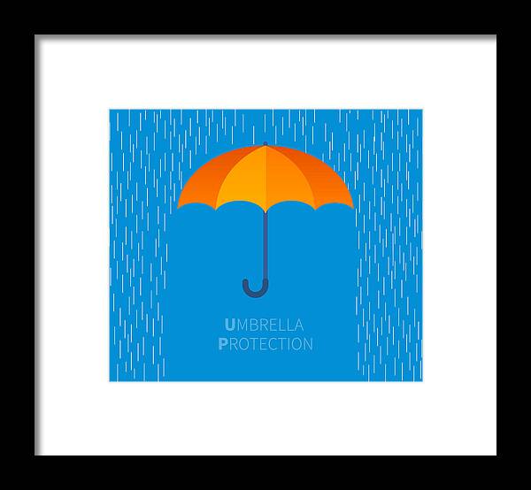 Focus Framed Print featuring the drawing Umbrella by Sesame