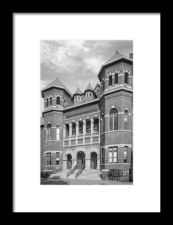 University Of North Carolina Framed Print featuring the photograph UNC Greensboro Foust Building by University Icons
