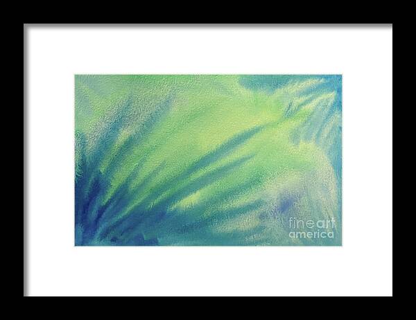 Abstract Framed Print featuring the painting Under Sea Abstract by Lisa Neuman