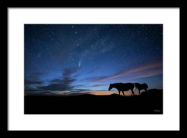 Comet Framed Print featuring the photograph Under The Comet by Phyllis Burchett