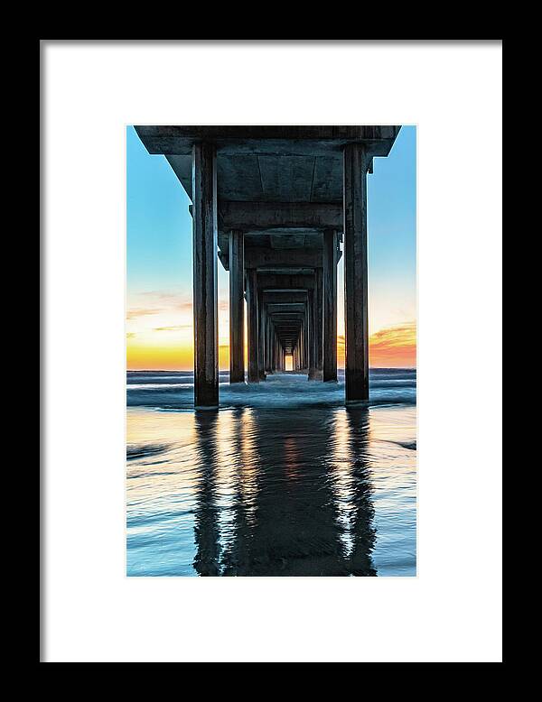Pier Framed Print featuring the photograph Under the Pier on a Summer Evening by Local Snaps Photography