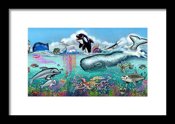 Sea Framed Print featuring the digital art Under the Sea by Kevin Middleton