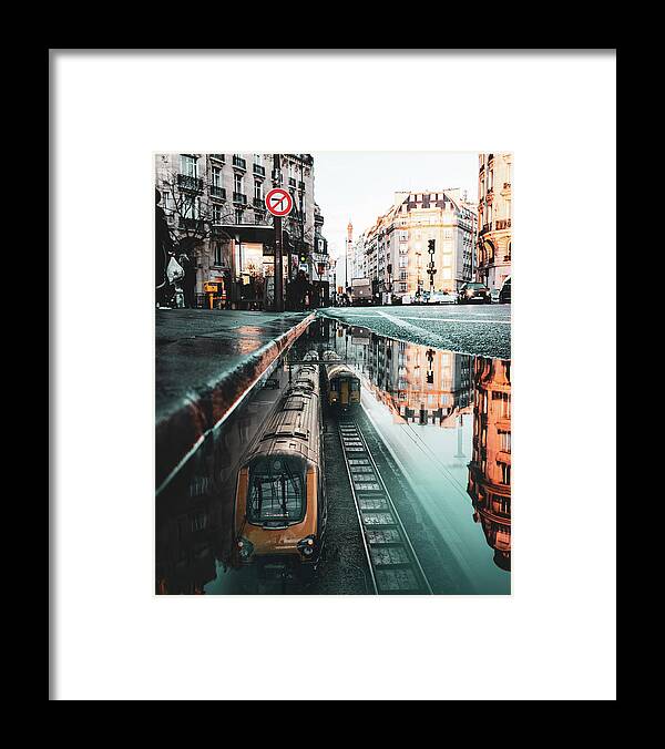 Underground Framed Print featuring the digital art Underground Train by Hansruedi Ramsauer