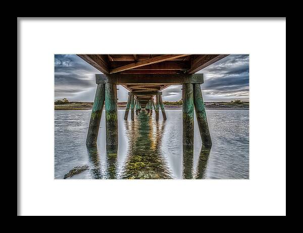Maine Framed Print featuring the photograph Underneath the Bridge by Penny Polakoff