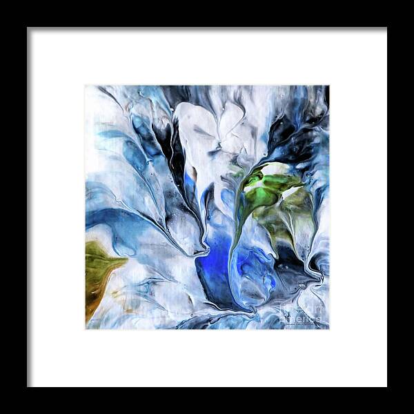 Acrylic Framed Print featuring the painting Underwater Explosion by Sandra Huston