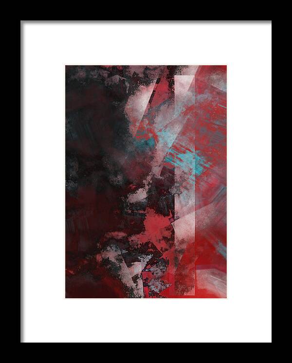 Abstract Framed Print featuring the digital art UnFallen No. 5 by Edward Lee