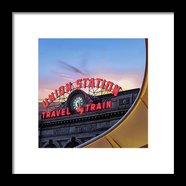 Union Station Framed Print featuring the photograph Union Station Denver Colorado - Square Format by Gregory Ballos