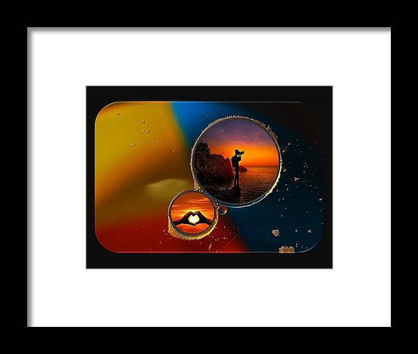 Universe Framed Print featuring the mixed media Universal Intrigue by Nancy Ayanna Wyatt