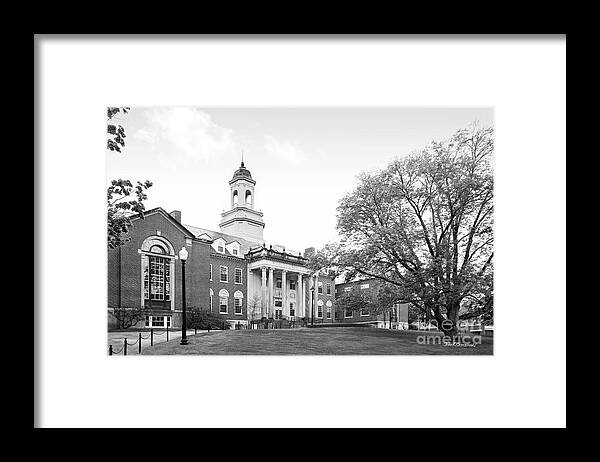 University Of Connecticut Framed Print featuring the photograph University of Connecticut Wilbur Cross Building by University Icons