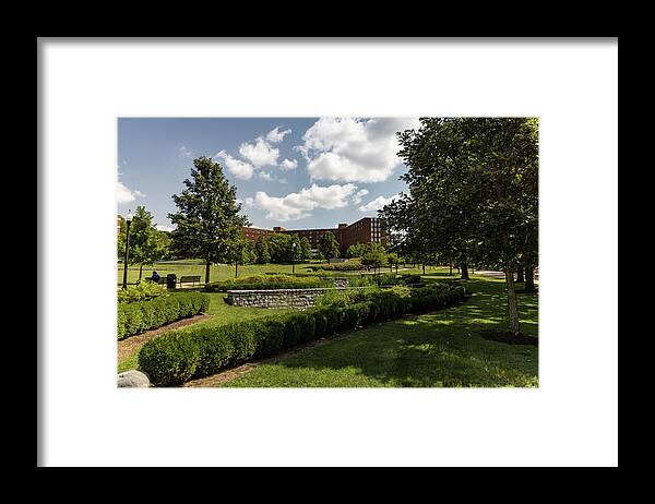 Private College Framed Print featuring the photograph University of Dayton campus by Eldon McGraw
