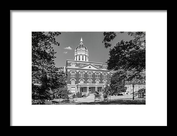 University Of Missouri Framed Print featuring the photograph University of Missouri Columbia Jesse Hall by University Icons