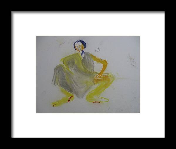  Framed Print featuring the drawing Unladylike by AJ Brown