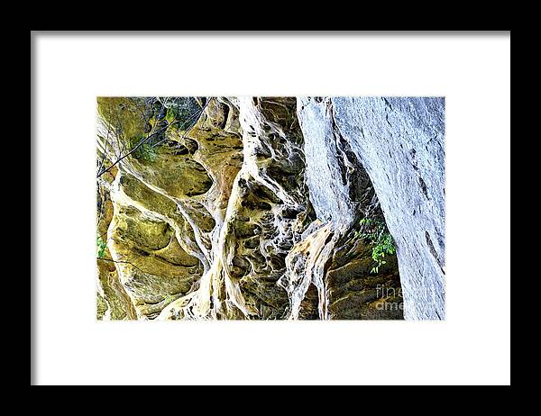 Pogue Creek Canyon Framed Print featuring the photograph Unnamed Rock Face 4 by Phil Perkins