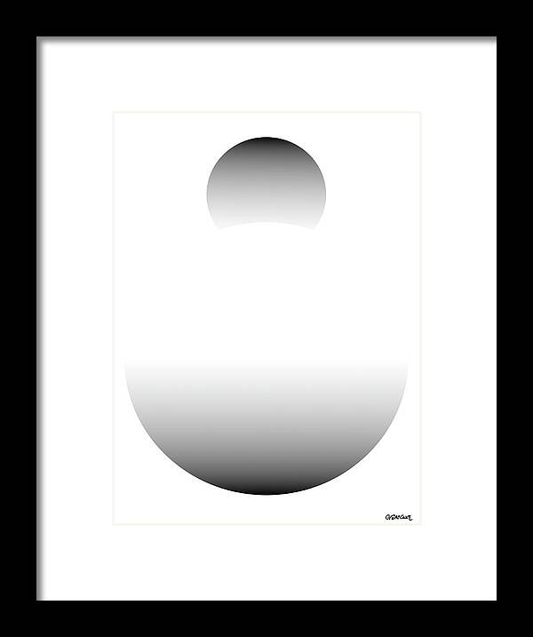 Illusory Contours Framed Print featuring the mixed media Unsphere by Gianni Sarcone