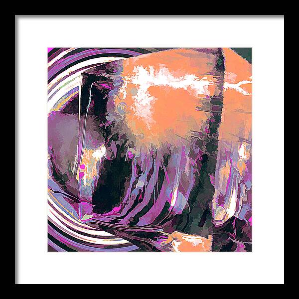 Abstract Framed Print featuring the digital art Purple Haze by Matt Cegelis