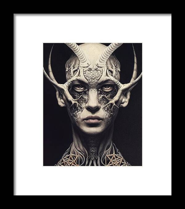 Portrait Framed Print featuring the digital art Untitled by Nickleen Mosher