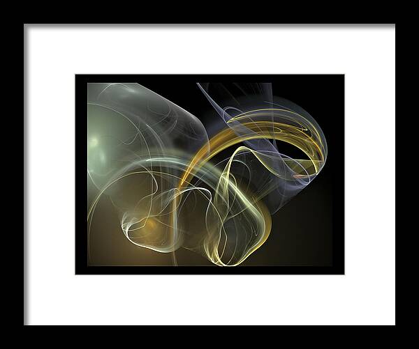 Abstract Framed Print featuring the digital art Up In Smoke by Julie Grace