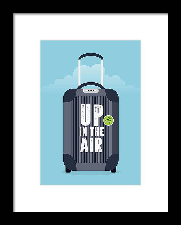 Movie Poster Framed Print featuring the digital art Up In The Air - Alternative Movie Poster by Movie Poster Boy