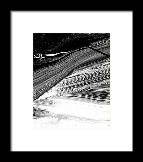 Abstract Art Framed Print featuring the painting Up one side and down the other by Pearlie Taylor
