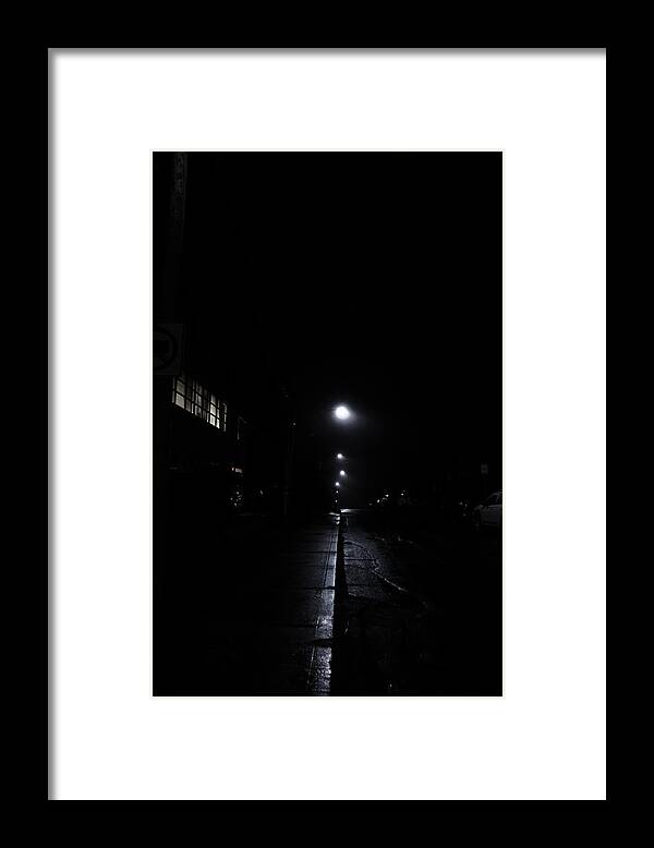 Night Framed Print featuring the photograph Up The Middle by Kreddible Trout