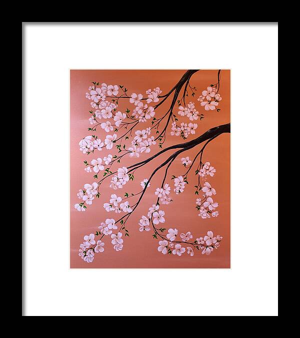 Dogwood Framed Print featuring the painting Up Through The Dogwood by Jimmy Chuck Smith