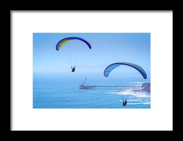 Paragliders Framed Print featuring the photograph Up, Up and Away 6 5.29.22 by Lindsay Thomson